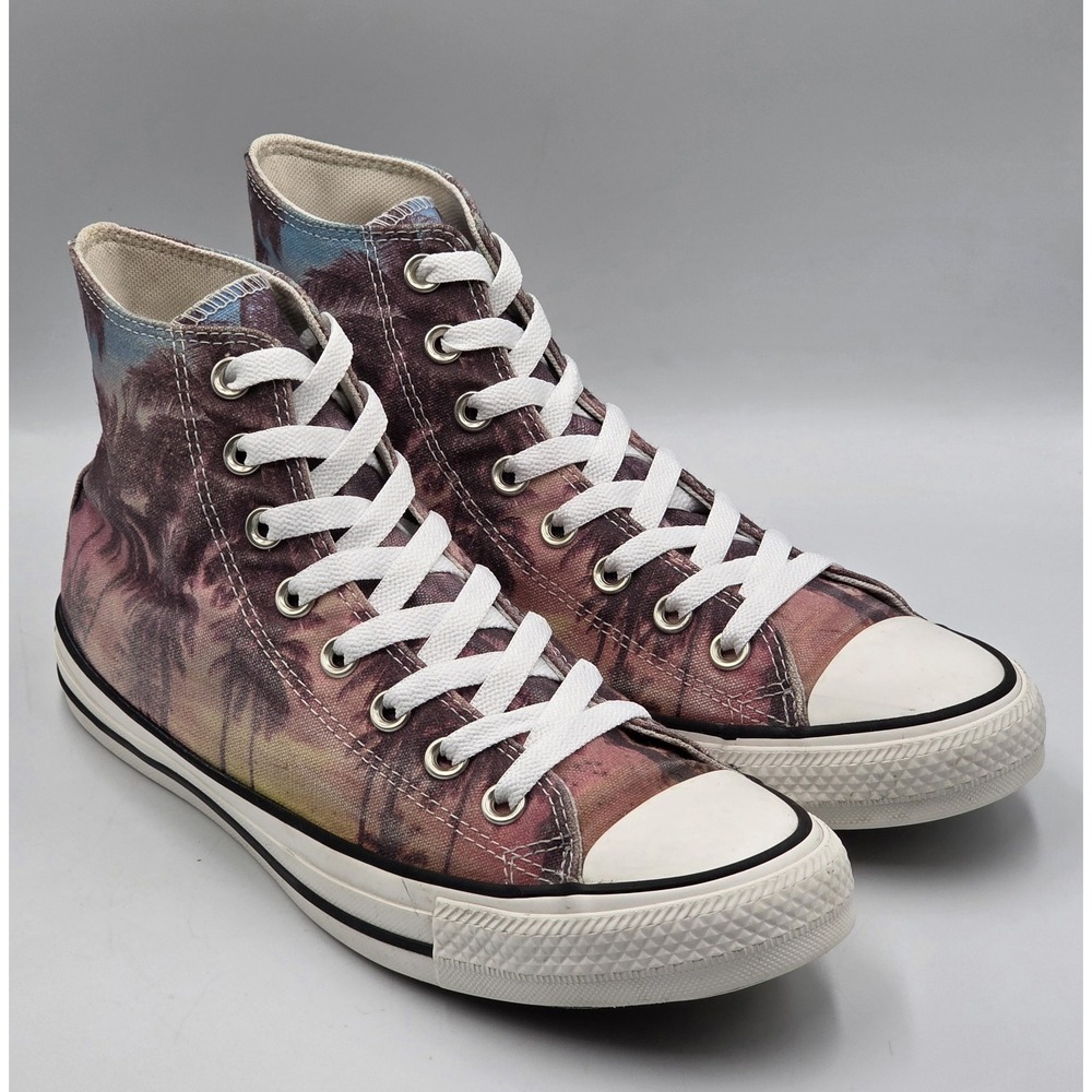 Converse Chuck Taylor All Star Sunset Palm Trees High Top Men's 7.5 Women's 9.5